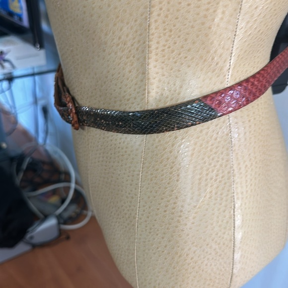 Genuine Multicolor Alligator Skinny Belt main image 6